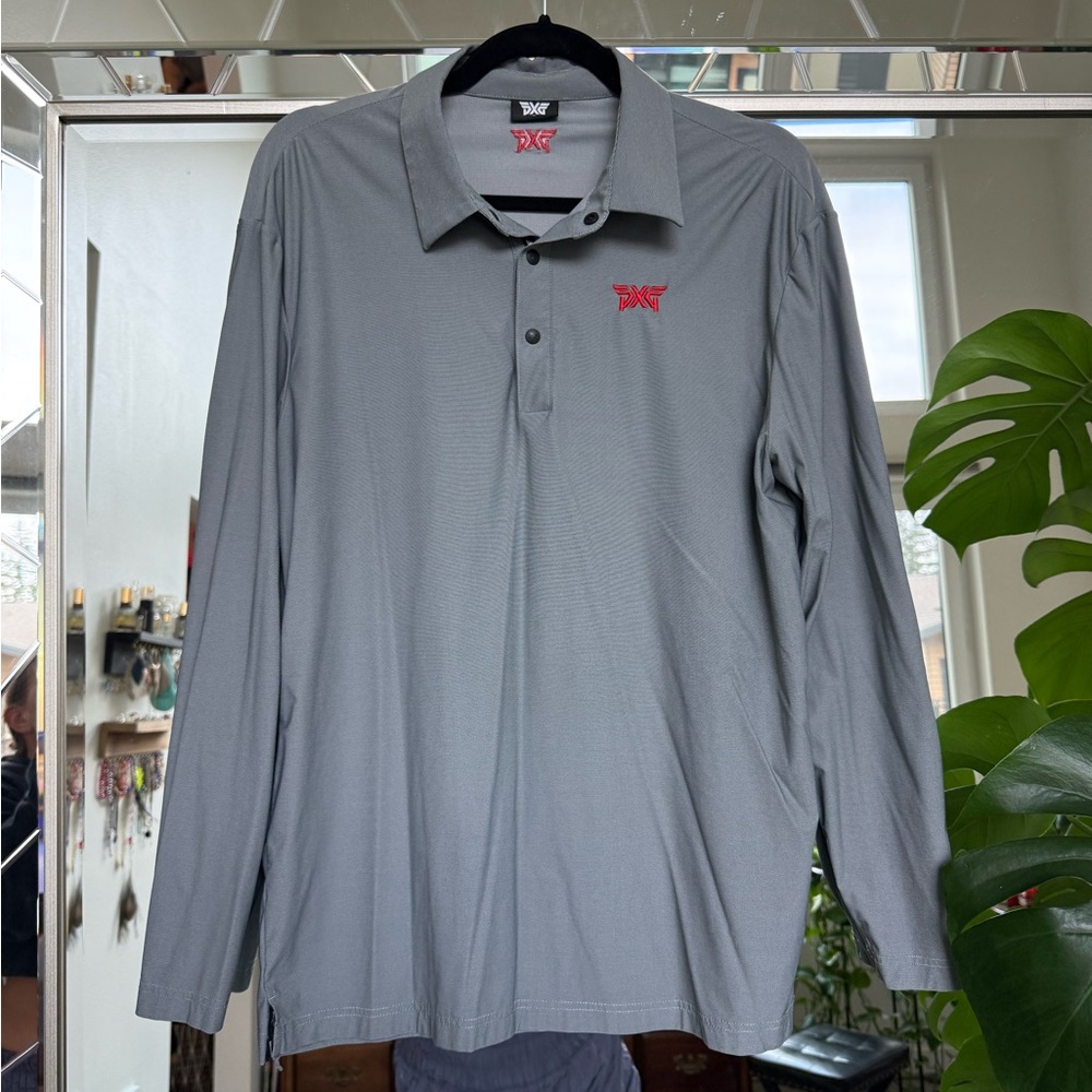 PXG Men’s Long Sleeve Golf Polo - Picture 2 of 5